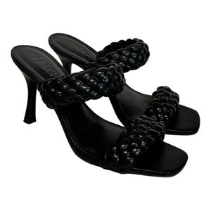 INC International Concepts | Lyra Braided Puffy Slip on Sandals Black Sz 7.5